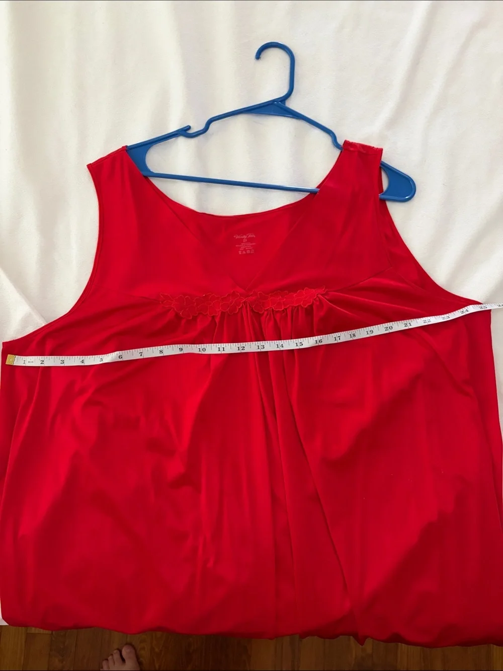 Vanity Fair red nightgown satin